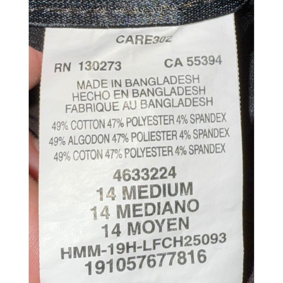 Lee Regular Fit Straight Leg Work Pants Brown Casual Career Size 14 - Picture 4 of 5